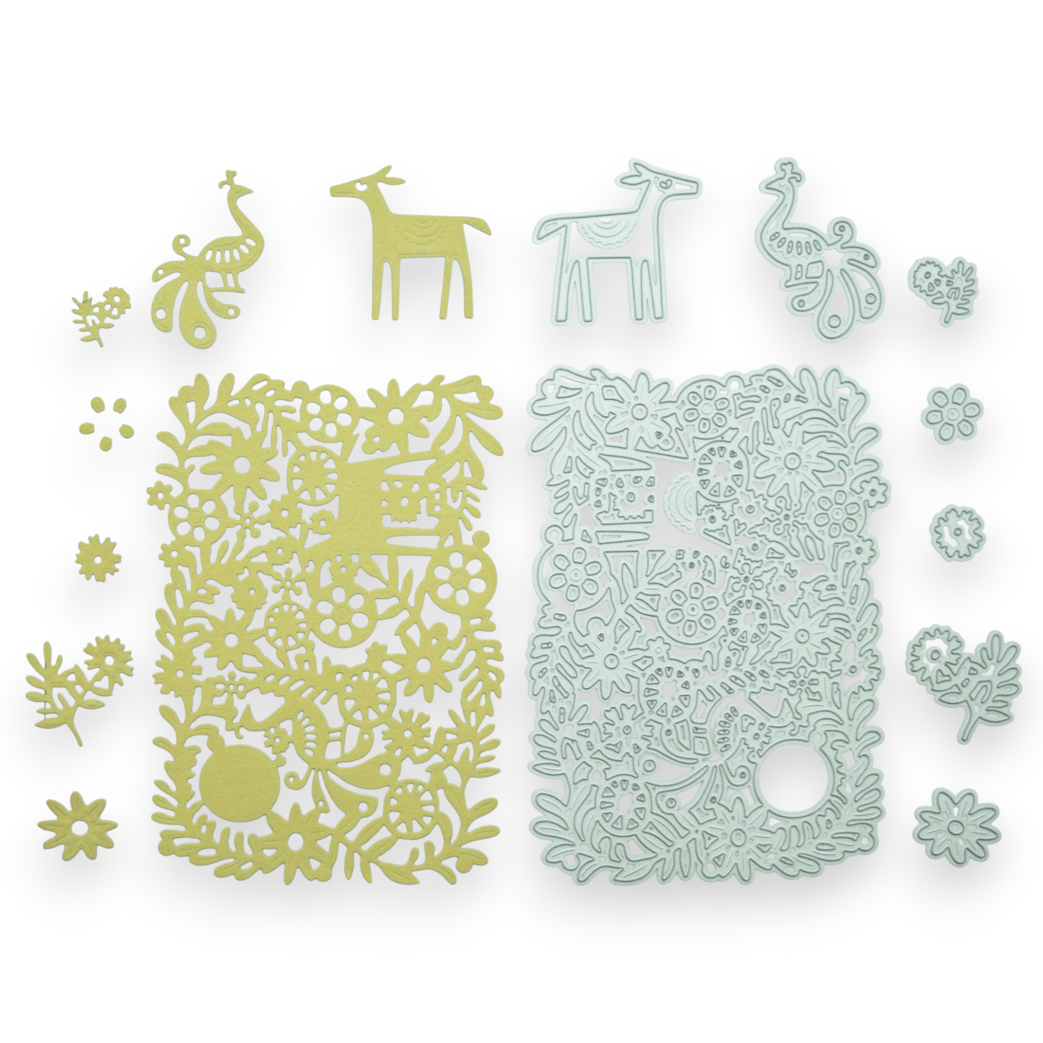 Floral Friends Large Panel - Steel Cutting Die Set